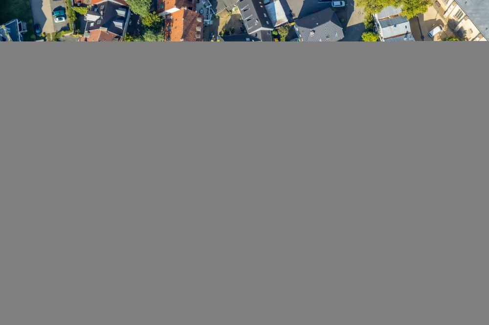 Luftaufnahme Unna - Gebäudekomplex Presse- und Medienhauses Hellweger Anzeiger und Westfälische Rundschau, Wasserstraße in Unna im Bundesland Nordrhein-Westfalen, Deutschland