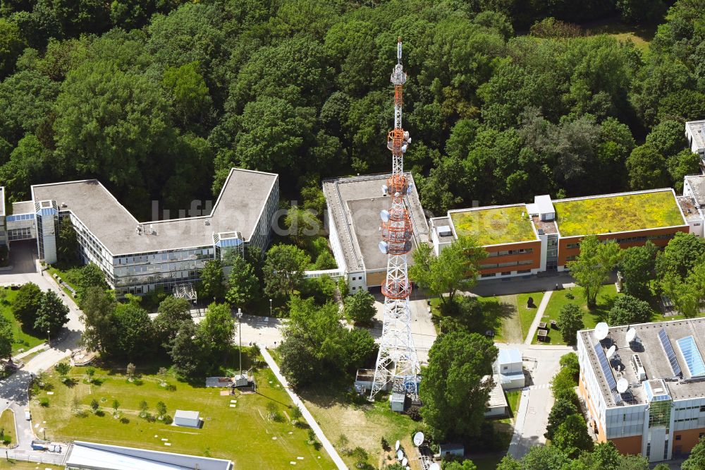 Luftaufnahme München - Gebäudekomplex des Senders Bayerischer Rundfunk in München im Bundesland Bayern, Deutschland
