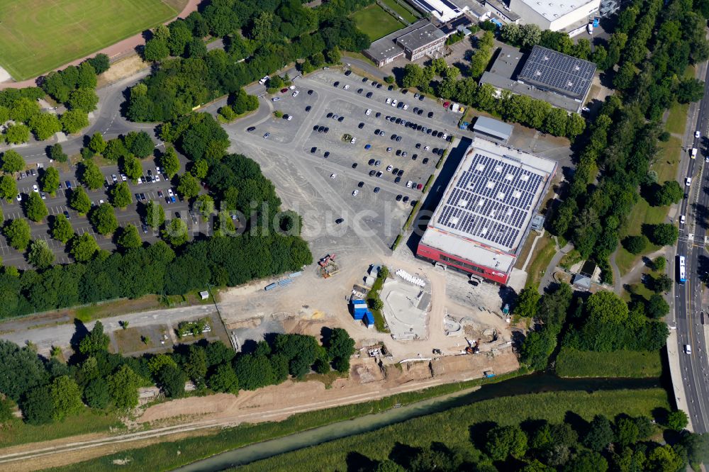 Luftaufnahme Göttingen - Gebiet möglicher Bombenfundstellen Rund um den Schützenplatz in Göttingen im Bundesland Niedersachsen, Deutschland