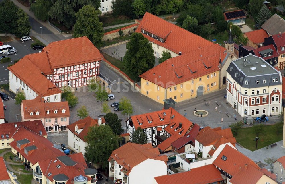 Luftaufnahme Worbis - Gebiet um den Rossmarkt in Worbis in Thüringen