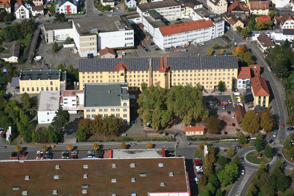 Luftbild Lörrach - Gebäude der alten Spinnerei und Schöpflin Areal in Lörrach im Bundesland Baden-Württemberg
