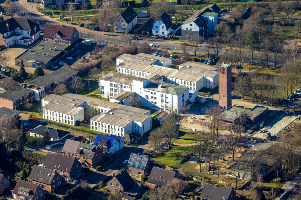 Luftbild Selm - Gebäude des Altersheim - Seniorenresidenz Caritas Altenwohnhaus St. Josef in Selm im Bundesland Nordrhein-Westfalen, Deutschland