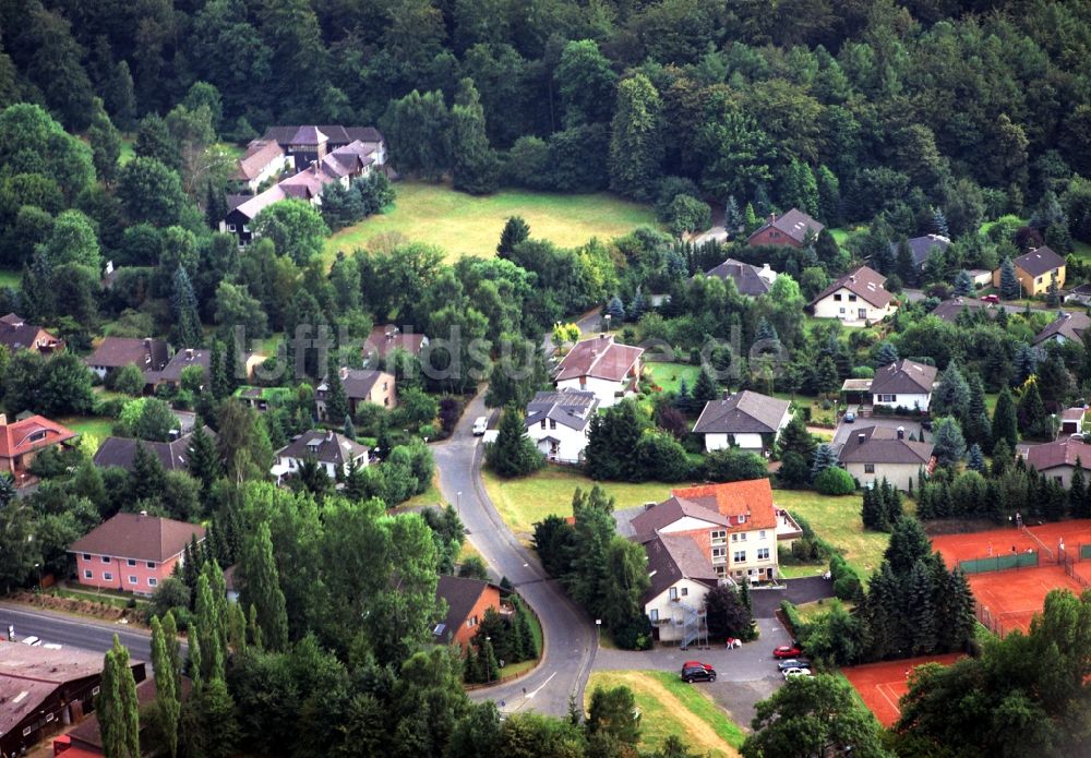 Luftaufnahme Hann. Münden - Gebäude des Altersheim - Seniorenresidenz Haus Hainbuchenbrunnen in Hann. Münden im Bundesland Niedersachsen, Deutschland