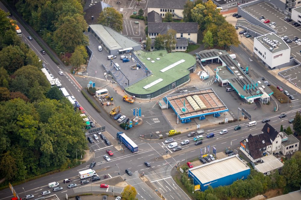 Luftbild Kreuztal - Gebäude der Autowaschanlage BEST CARWASH Kreuztal in Kreuztal im Bundesland Nordrhein-Westfalen, Deutschland