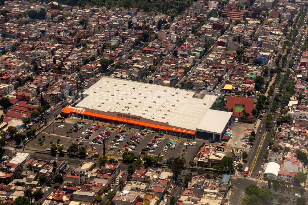 Ciudad de Mexico aus der Vogelperspektive: Gebäude des Baumarktes The Home Depot in Ciudad de Mexico in Mexiko