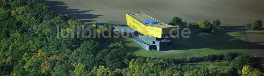 Luftaufnahme Nebra (Unstrut) - Gebäude des Besucherzentrums Arche - Himmelsscheibe von Nebra in Nebra (Unstrut) im Bundesland Sachsen-Anhalt