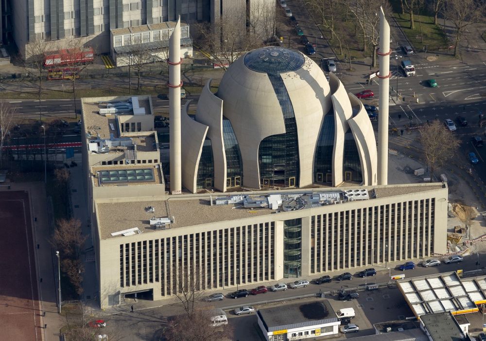 Luftaufnahme Köln - Gebäude der DITIB-Zentralmoschee in Köln Nordrhein-Westfalen