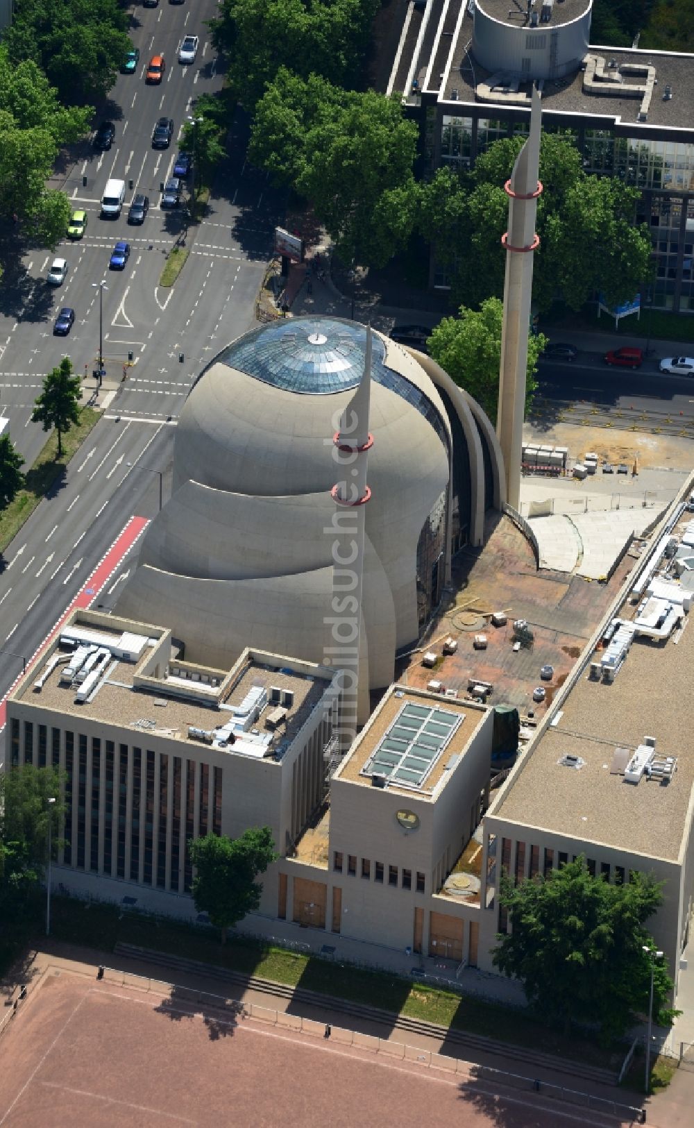 Luftbild Köln - Gebäude der DITIB-Zentralmoschee in Köln Nordrhein-Westfalen