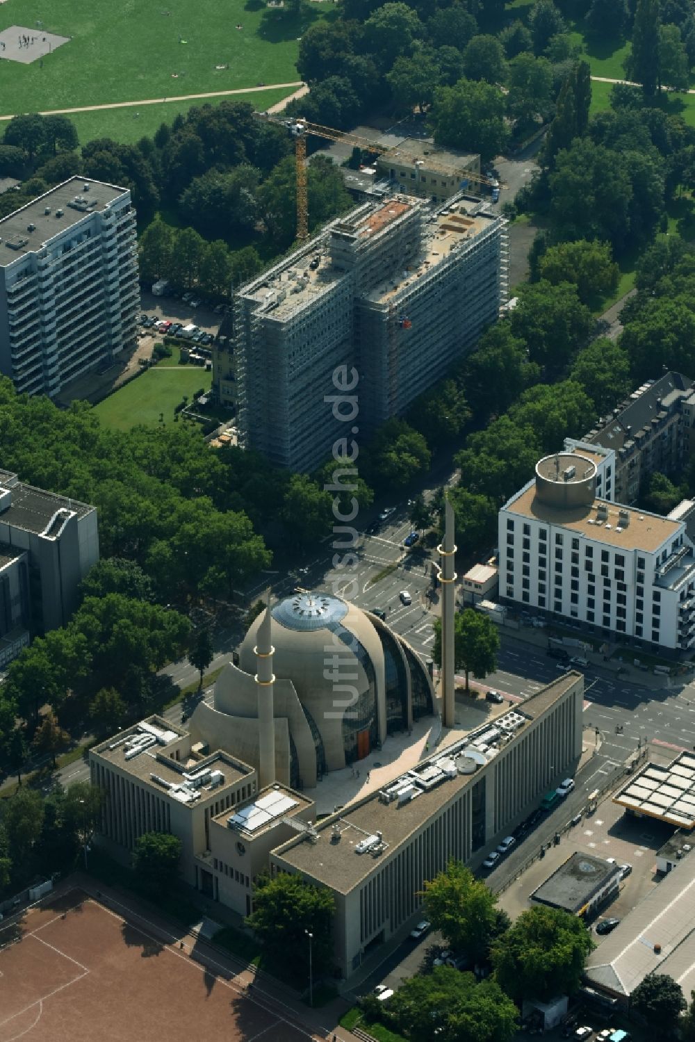 Köln aus der Vogelperspektive: Gebäude der DITIB-Zentralmoschee in Köln Nordrhein-Westfalen