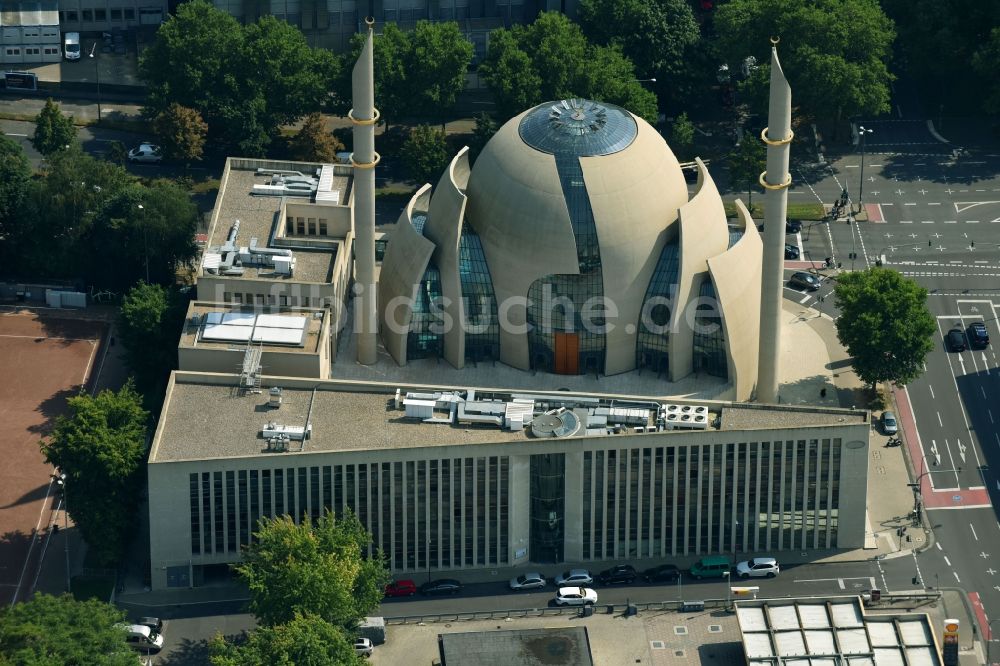 Köln von oben - Gebäude der DITIB-Zentralmoschee in Köln Nordrhein-Westfalen