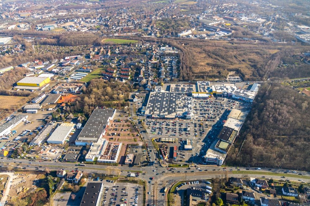 Luftbild Bochum - Gebäude des Einkaufszentrum Hannibal center in Bochum im Bundesland Nordrhein-Westfalen