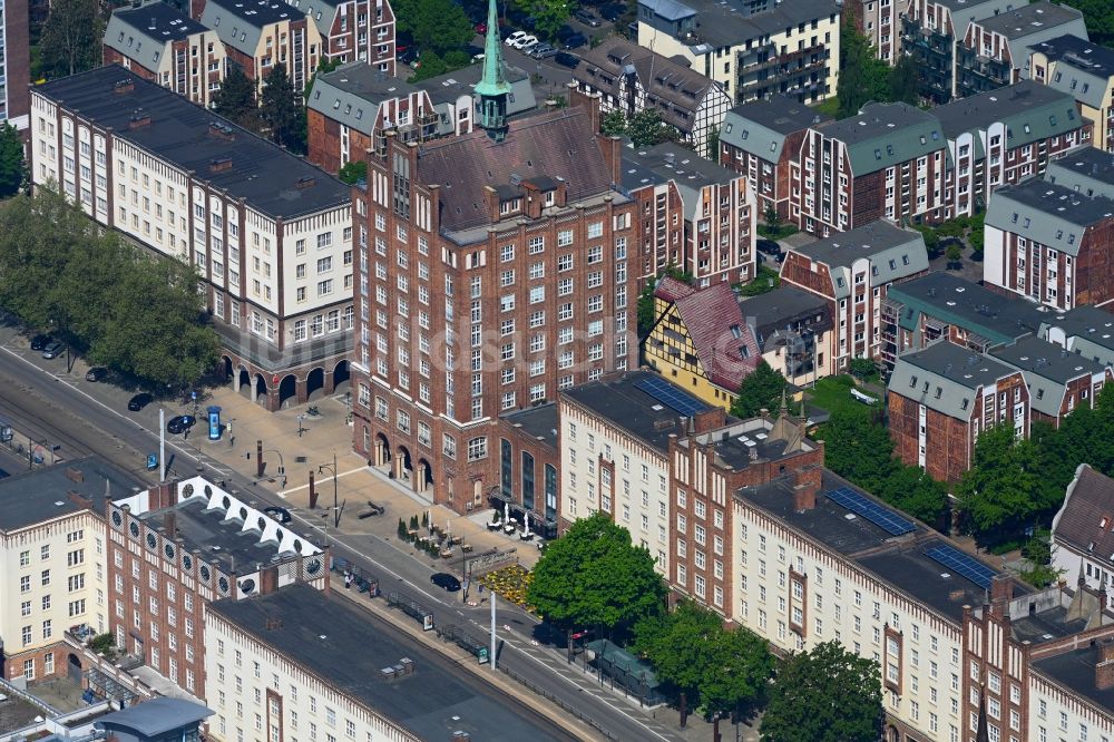 Luftbild Rostock - Gebäude des Einkaufszentrum Hanse Passage in der Altstadt in Rostock im Bundesland Mecklenburg-Vorpommern, Deutschland