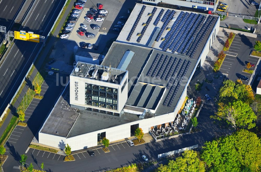 Dortmund von oben - Gebäude des Einkaufszentrum INHOUSE der stilwerk GmbH an der Rosemeyerstraße in Dortmund im Bundesland Nordrhein-Westfalen