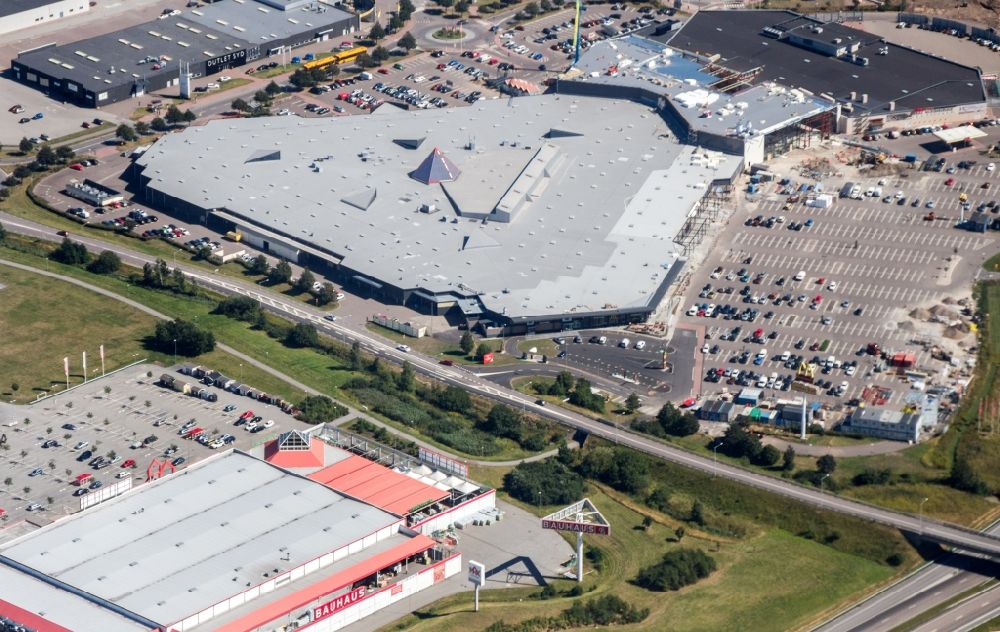 Luftaufnahme Löddeköpinge - Gebäude des Einkaufszentrum Stadium Center Syd in Löddeköpinge in Schweden