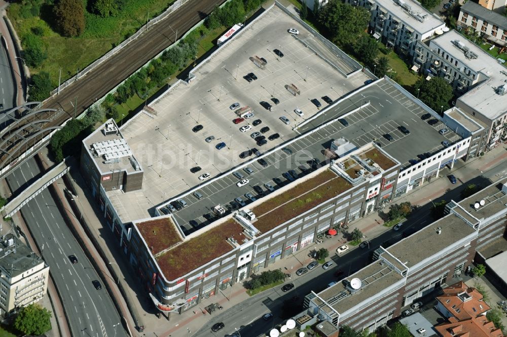 Luftaufnahme Hamburg - Gebäude des Einkaufszentrum Tondo mit Parkplatz in Hamburg