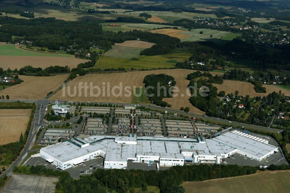 Luftbild Plauen - Gebäude des Einkaufszentrums Plauen-Park in Plauen im Bundesland Sachsen