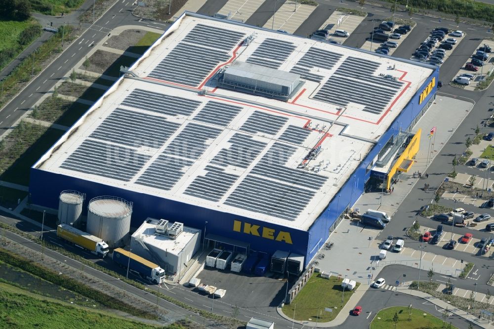 Luftbild Bremerhaven - Gebäude des Einrichtungshaus - Möbelmarkt der IKEA in Bremerhaven im Bundesland Bremen