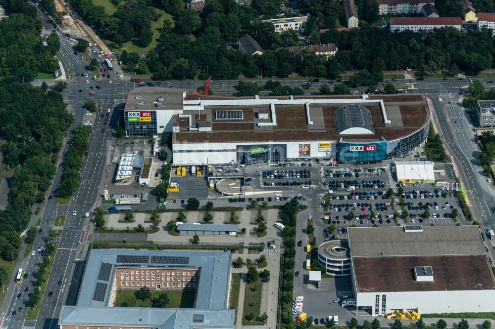 Luftbild Nürnberg - Gebäude des Einrichtungshaus - Möbelmarkt an der Ingolstädter Straße in Nürnberg im Bundesland Bayern, Deutschland