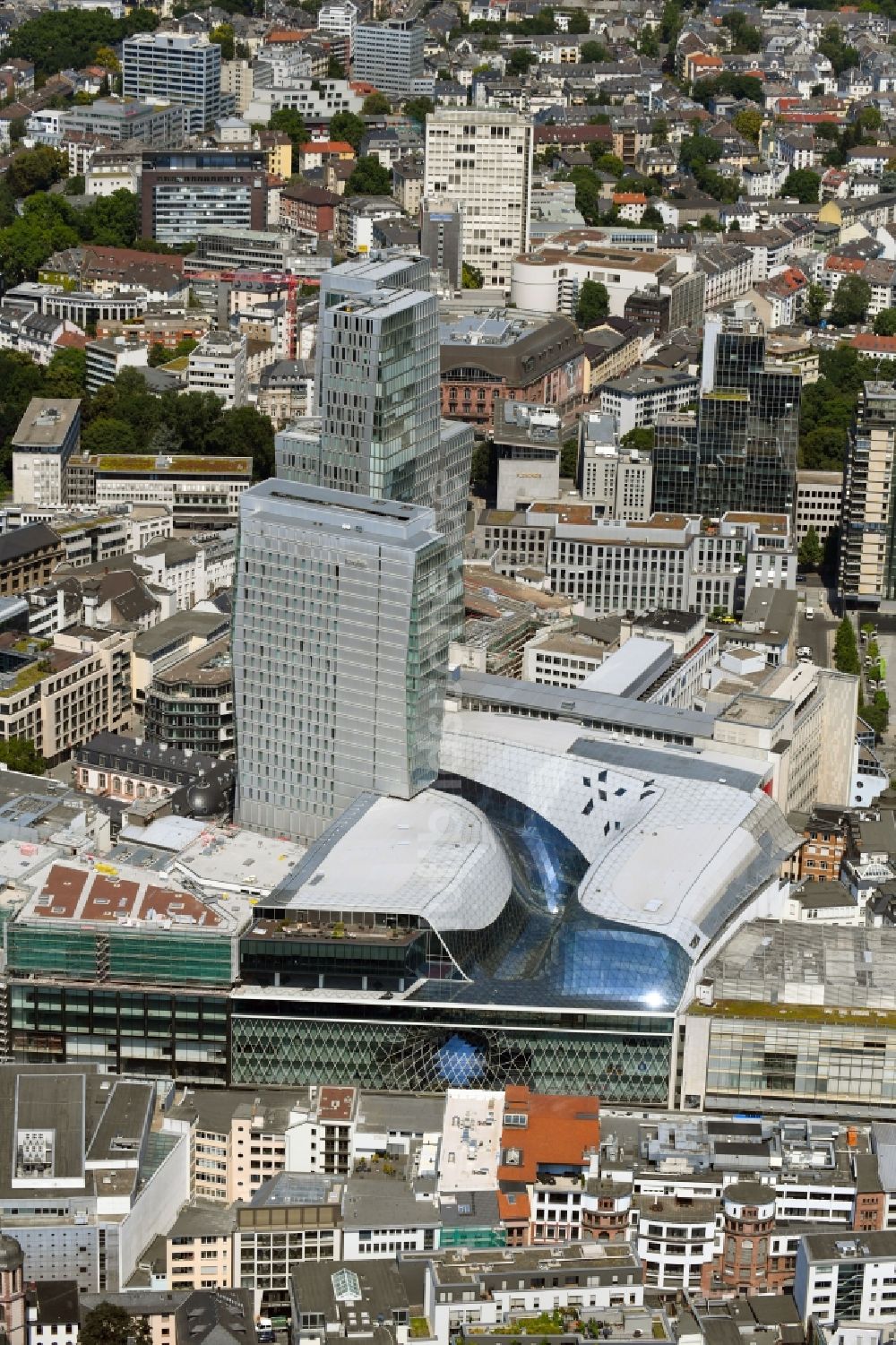 Frankfurt am Main aus der Vogelperspektive: Gebäude Ensemble des Palais Quartier in Frankfurt am Main im Bundesland Hessen