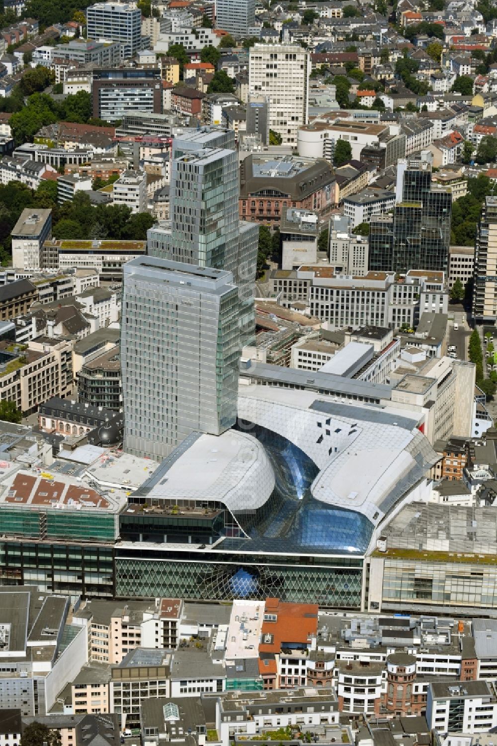Luftbild Frankfurt am Main - Gebäude Ensemble des Palais Quartier in Frankfurt am Main im Bundesland Hessen