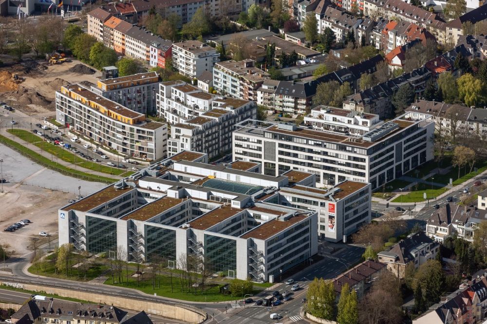 Luftaufnahme Essen - Gebäude der Hochtief GmbH in Essen im Bundesland Nordrhein-Westfalen NRW