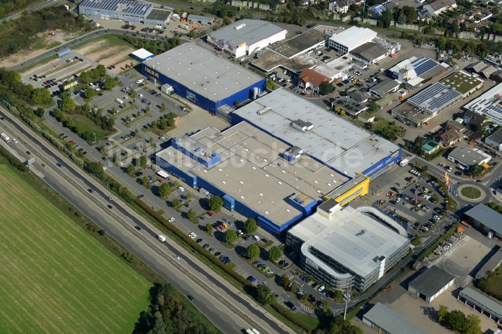 Luftaufnahme Walldorf - Gebäude des IKEA Einrichtungshaus in Walldorf im Bundesland Baden-Württemberg