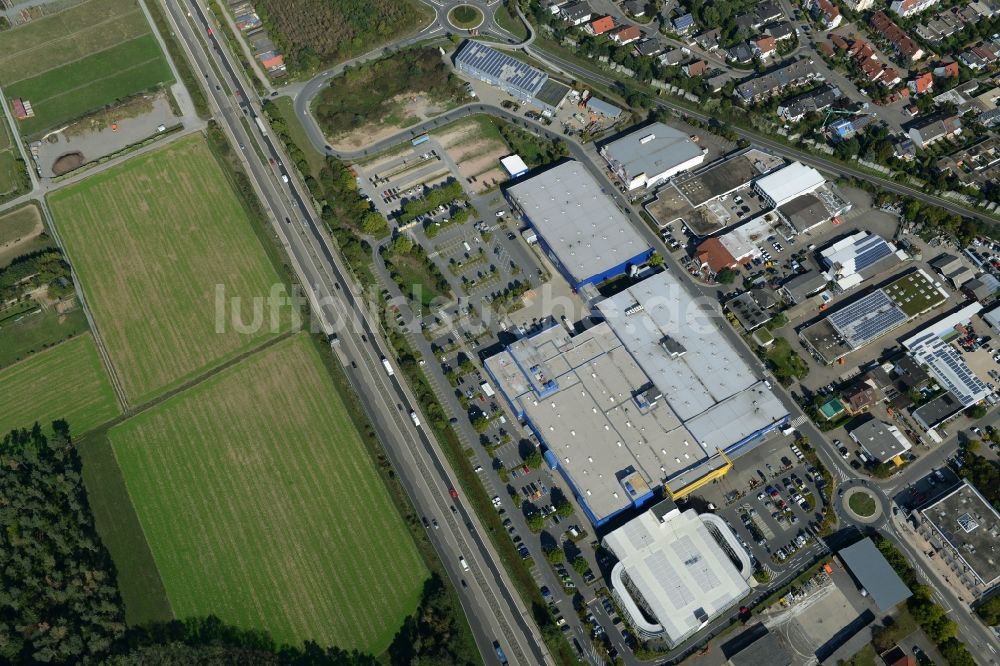 Luftbild Walldorf - Gebäude des IKEA Einrichtungshaus in Walldorf im Bundesland Baden-Württemberg