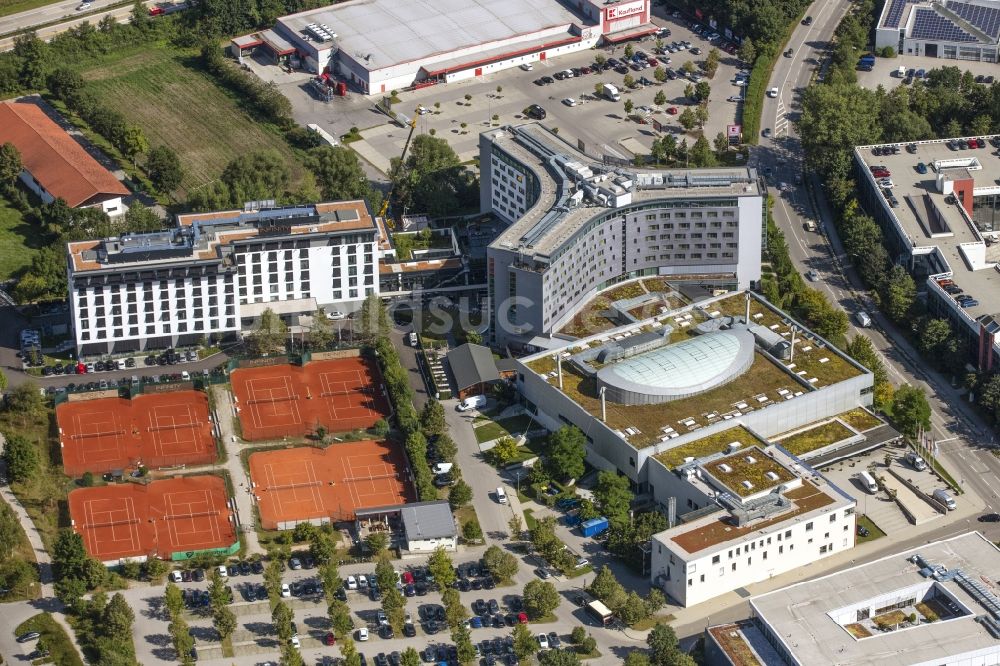 Unterschleißheim aus der Vogelperspektive: Gebäude des INFINITY Hotel & Conference Resort Munich in Unterschleißheim im Bundesland Bayern, Deutschland