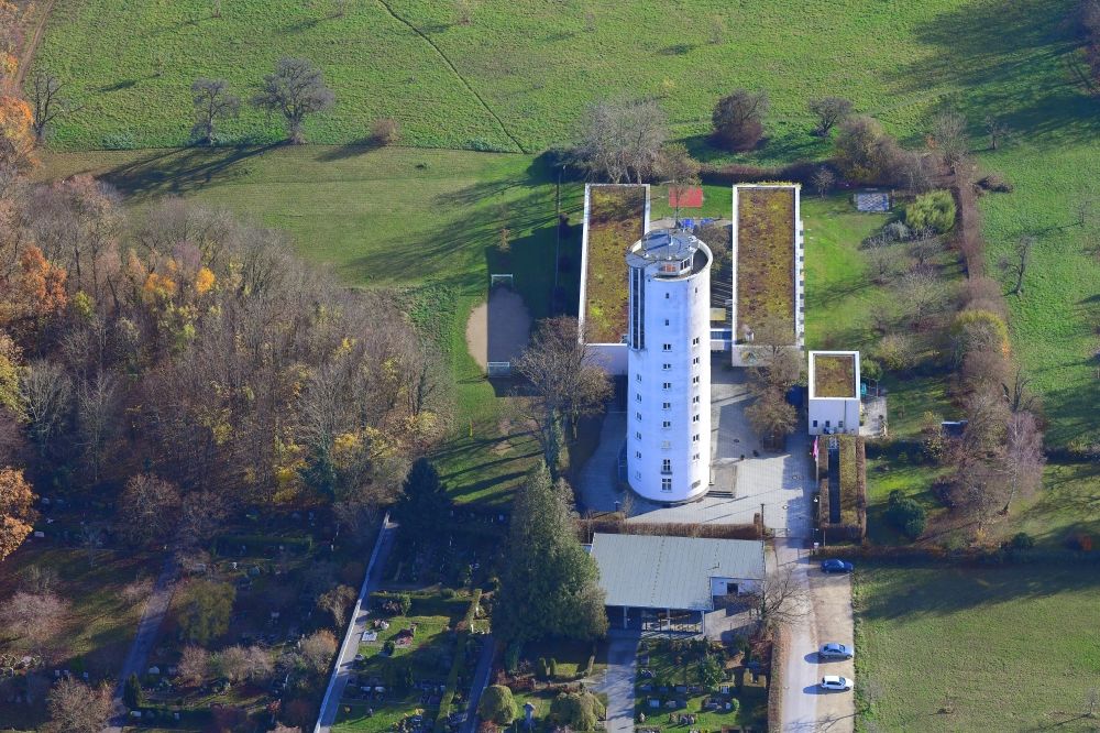 Luftbild Konstanz - Gebäude der Jugendherberge Otto-Moericke-Turm im Ortsteil Allmannsdorf in Konstanz im Bundesland Baden-Württemberg, Deutschland