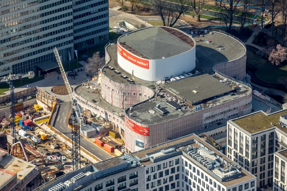 Luftbild Düsseldorf - Gebäude des Konzerthauses und Theater- Schauspielhauses in Düsseldorf im Bundesland Nordrhein-Westfalen, Deutschland