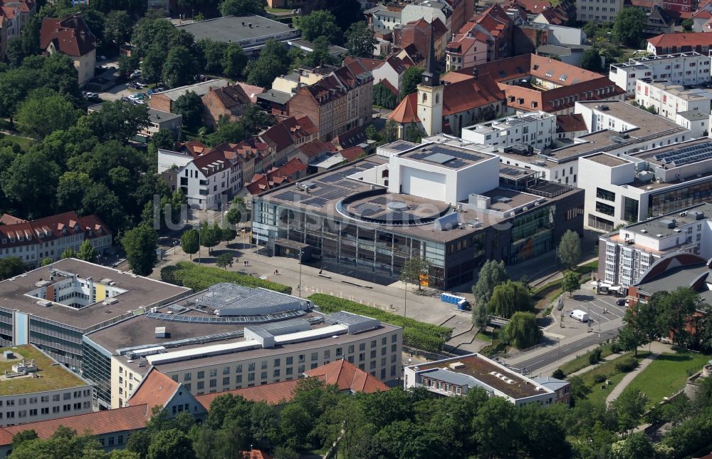 Luftbild Erfurt - Gebäude des Konzerthauses und Theater- Schauspielhauses in Erfurt im Bundesland Thüringen, Deutschland