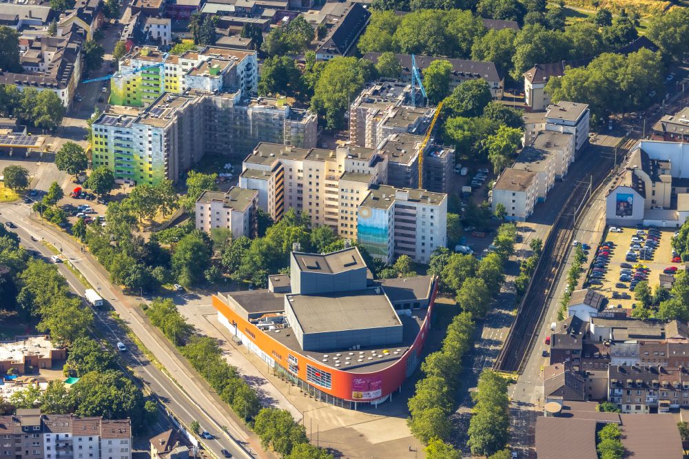 Luftbild Duisburg - Gebäude des Konzerthauses und Theater- Schauspielhauses im Ortsteil Dellviertel in Duisburg im Bundesland Nordrhein-Westfalen, Deutschland
