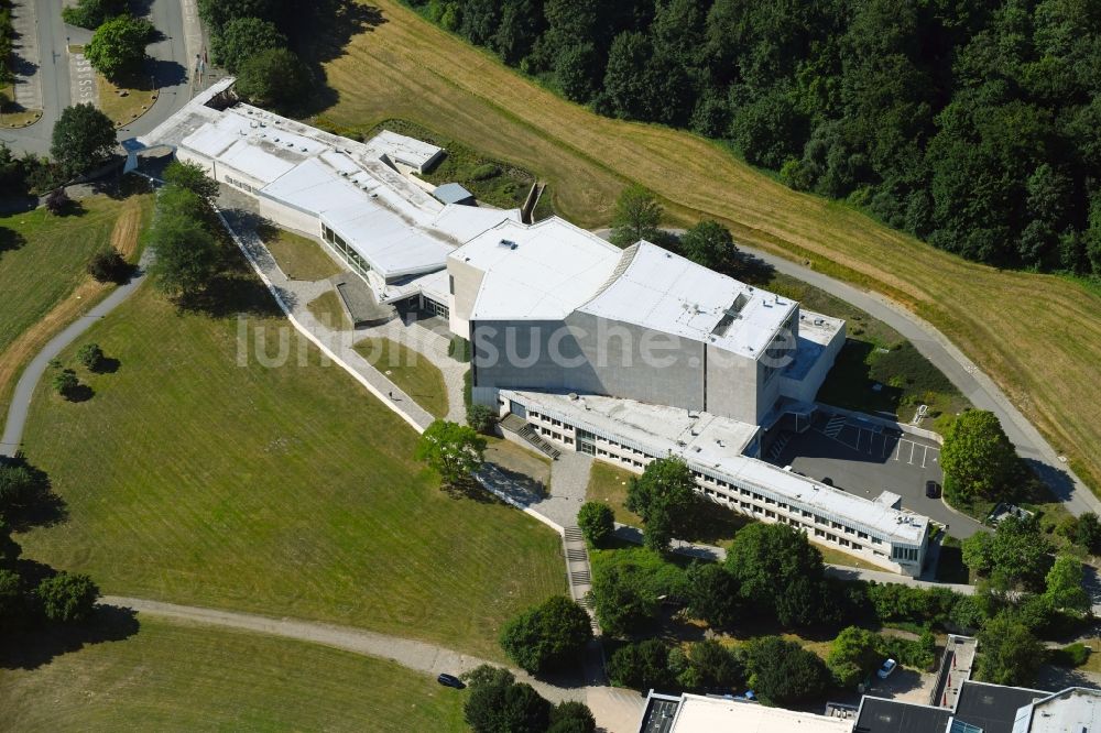 Luftaufnahme Wolfsburg - Gebäude des Konzerthauses und Theater- Schauspielhauses in Wolfsburg im Bundesland Niedersachsen, Deutschland
