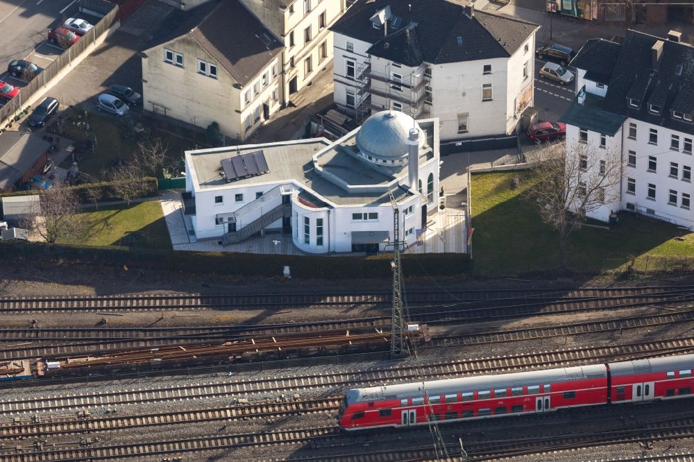 Witten von oben - Gebäude der Moschee Bosnisch - Islamisches Kulturzentrum in Witten im Bundesland Nordrhein-Westfalen, Deutschland