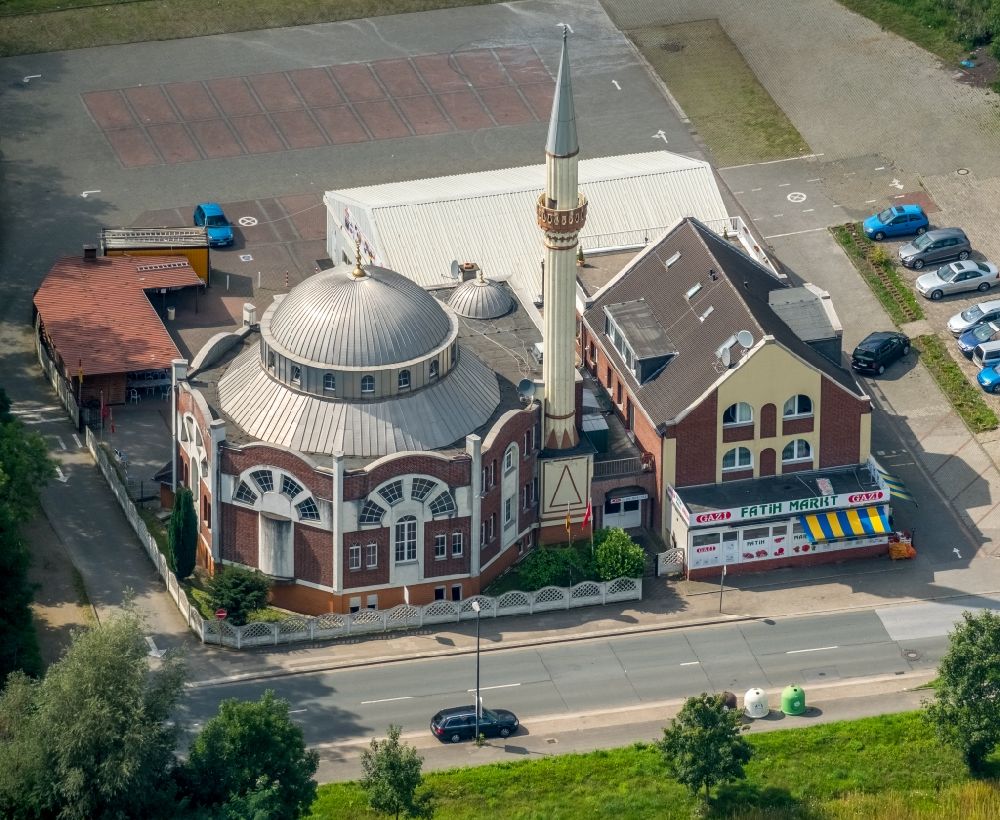 Luftaufnahme Essen - Gebäude der Moschee in Essen im Bundesland Nordrhein-Westfalen - NRW, Deutschland
