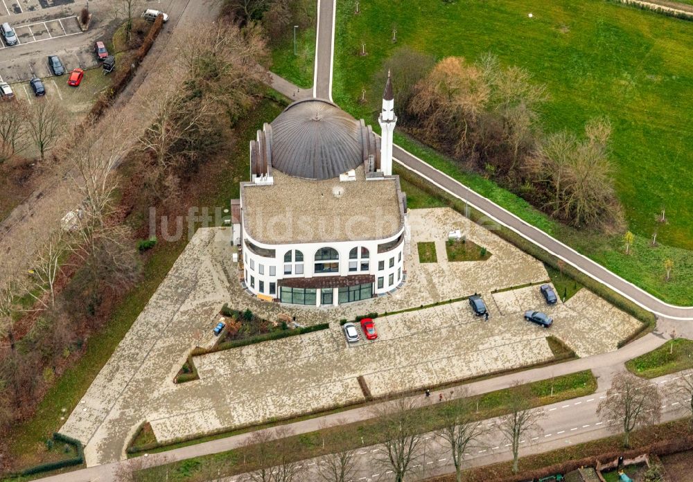 Luftaufnahme Lahr/Schwarzwald - Gebäude der Moschee Lahr Moschee in Lahr/Schwarzwald im Bundesland Baden-Württemberg, Deutschland
