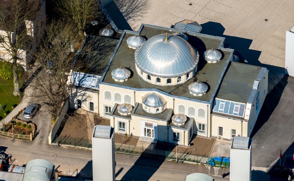 Luftaufnahme Hagen - Gebäude der Moschee im Ortsteil Hohenlimburg in Hagen im Bundesland Nordrhein-Westfalen
