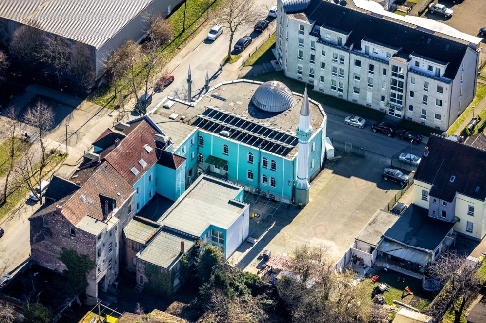 Luftbild Gelsenkirchen - Gebäude der Moschee am Tugra Kulturzentrum in Gelsenkirchen im Bundesland Nordrhein-Westfalen, Deutschland