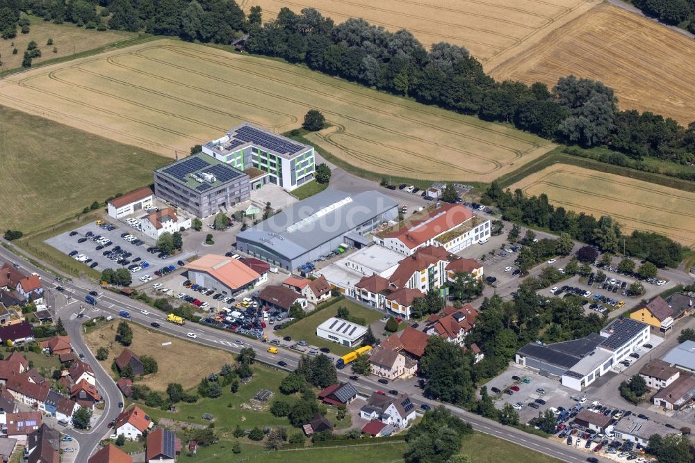 Oppenweiler von oben - Gebäude der Murrelektronik GmbH in Oppenweiler im Bundesland Baden-Württemberg, Deutschland