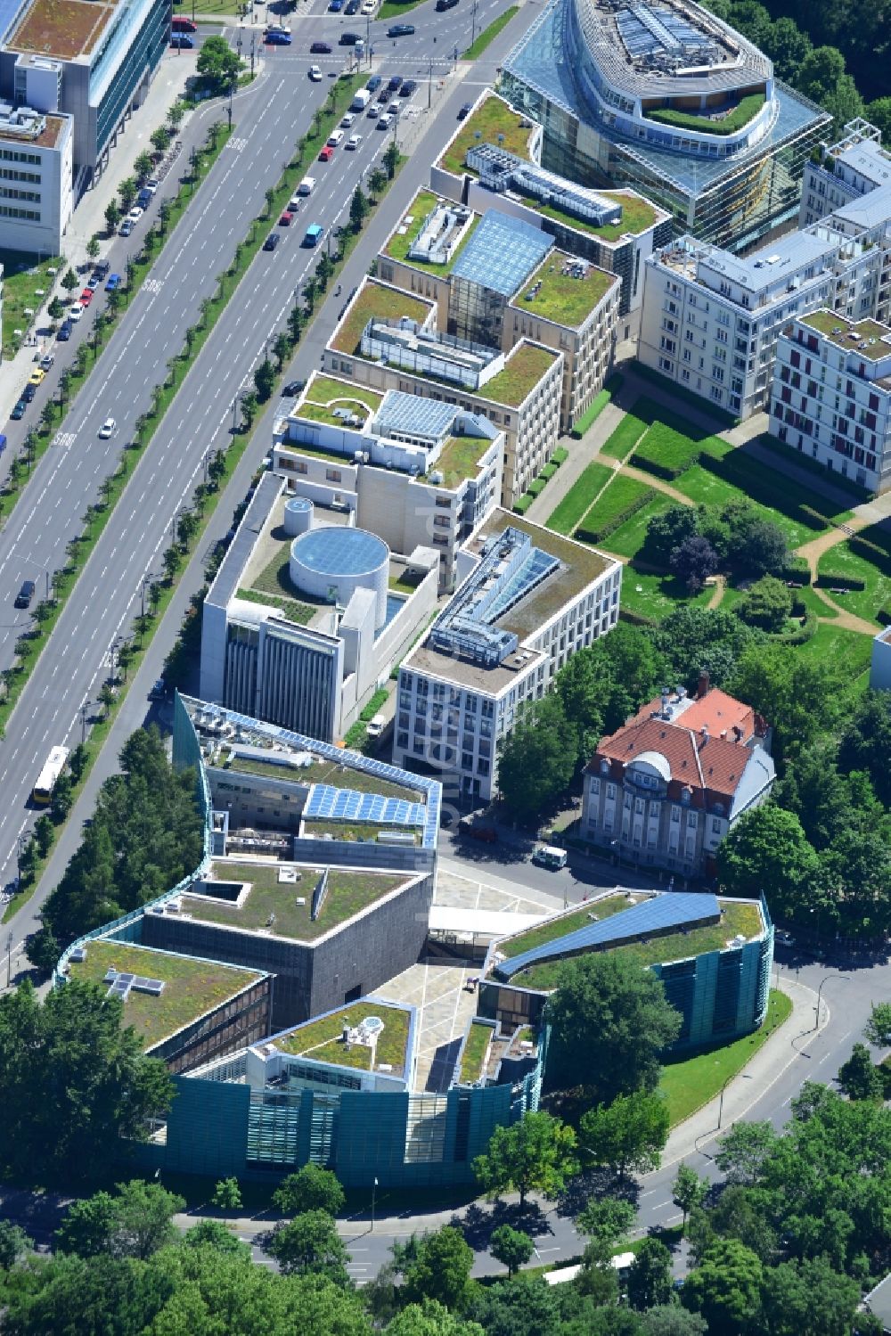 Luftbild Berlin - Gebäude für die Nordischen Botschaften in Berlin - Tiergarten