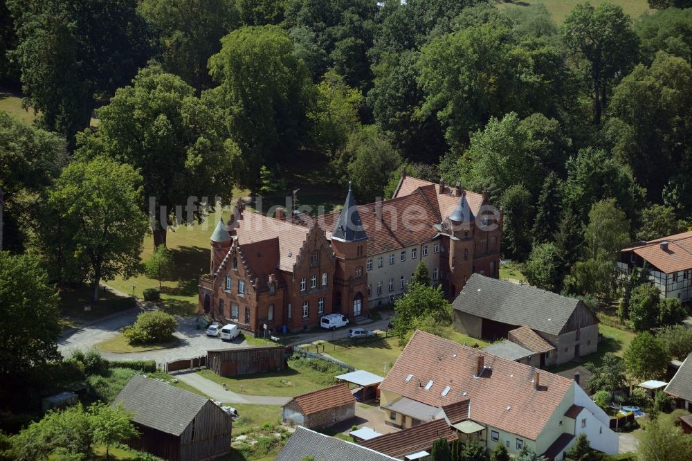 Luftaufnahme Jahnsfelde - Gebäude und Parkanlagen des Gutshauses und Herrenhauses in Jahnsfelde im Bundesland Brandenburg