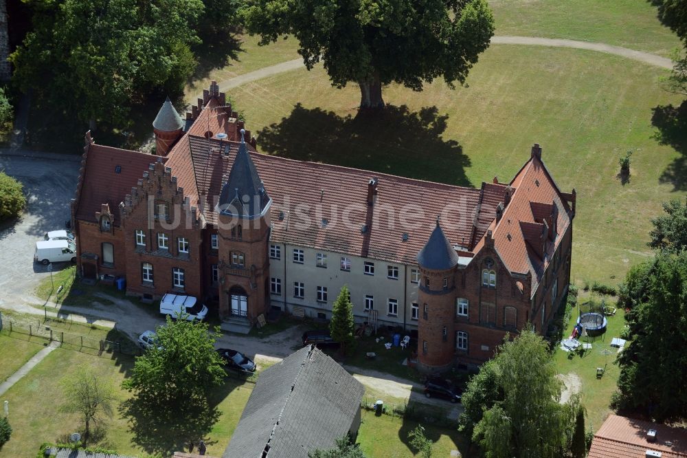 Luftbild Jahnsfelde - Gebäude und Parkanlagen des Gutshauses und Herrenhauses in Jahnsfelde im Bundesland Brandenburg