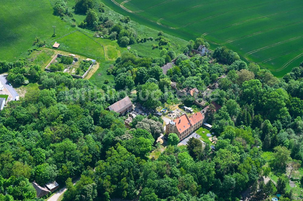 Luftaufnahme Neuglück - Gebäude und Parkanlagen des Gutshauses in Neuglück im Bundesland Sachsen-Anhalt, Deutschland