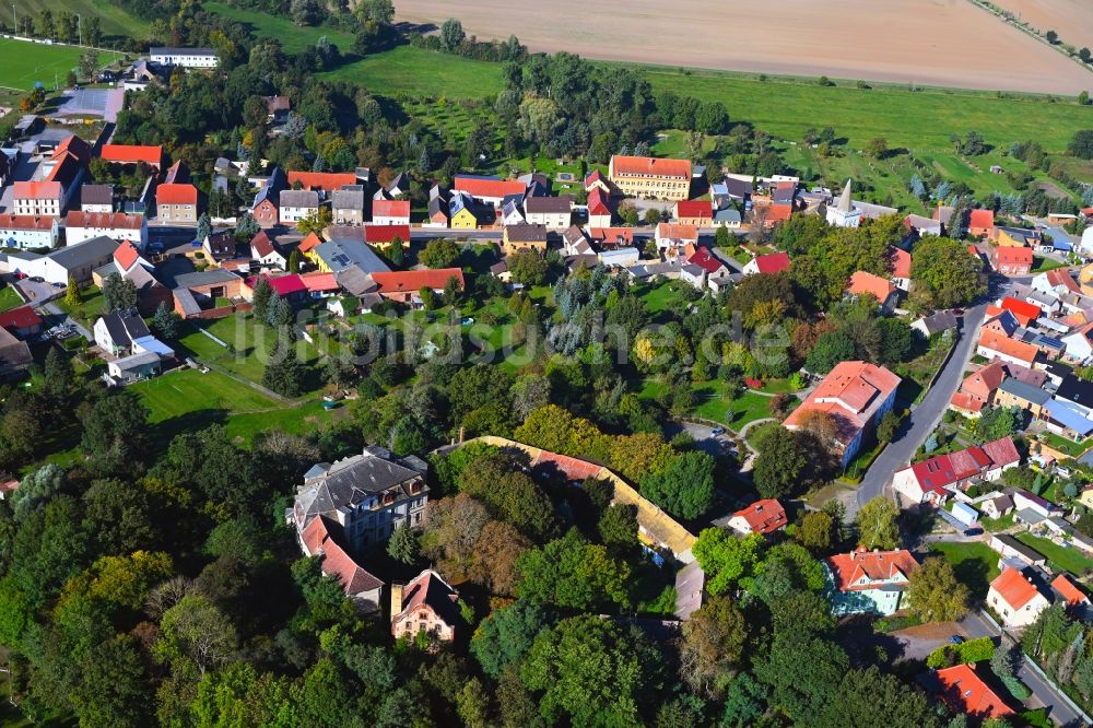 Luftbild Trebitz - Gebäude und Parkanlagen des Gutshauses in Trebitz im Bundesland Sachsen-Anhalt, Deutschland