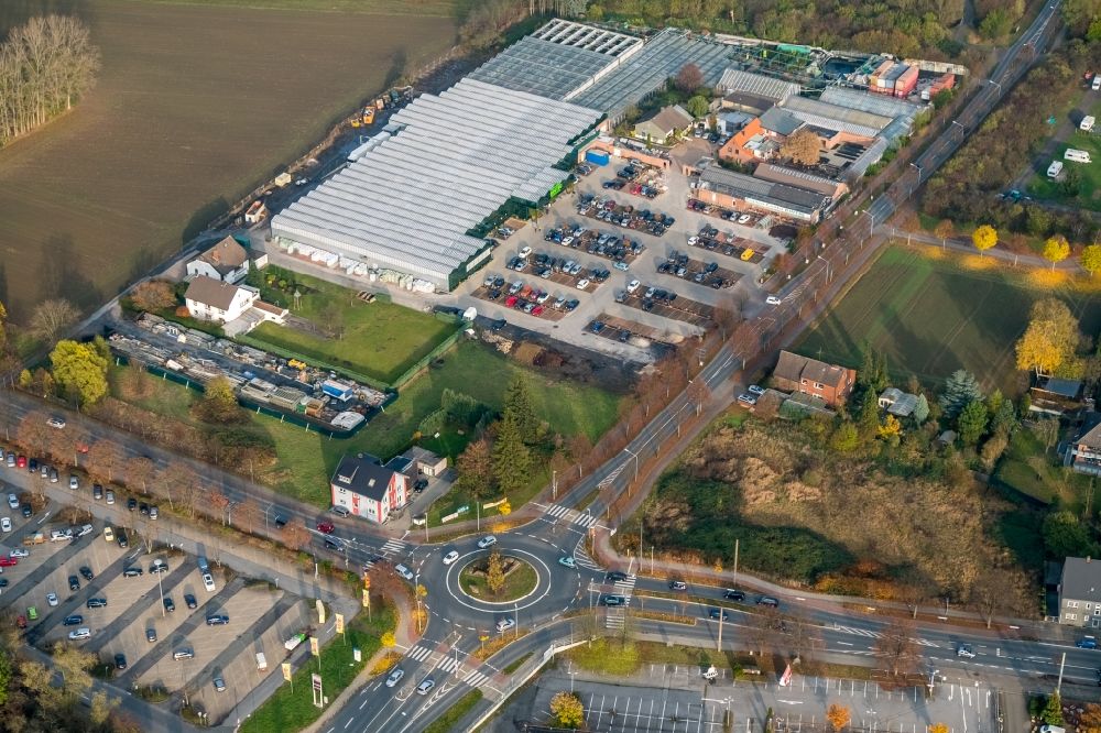 Luftbild Hamm - Gebäude des Pflanzenmarkts Gartencenter Bintig GmbH in Hamm im Bundesland Nordrhein-Westfalen