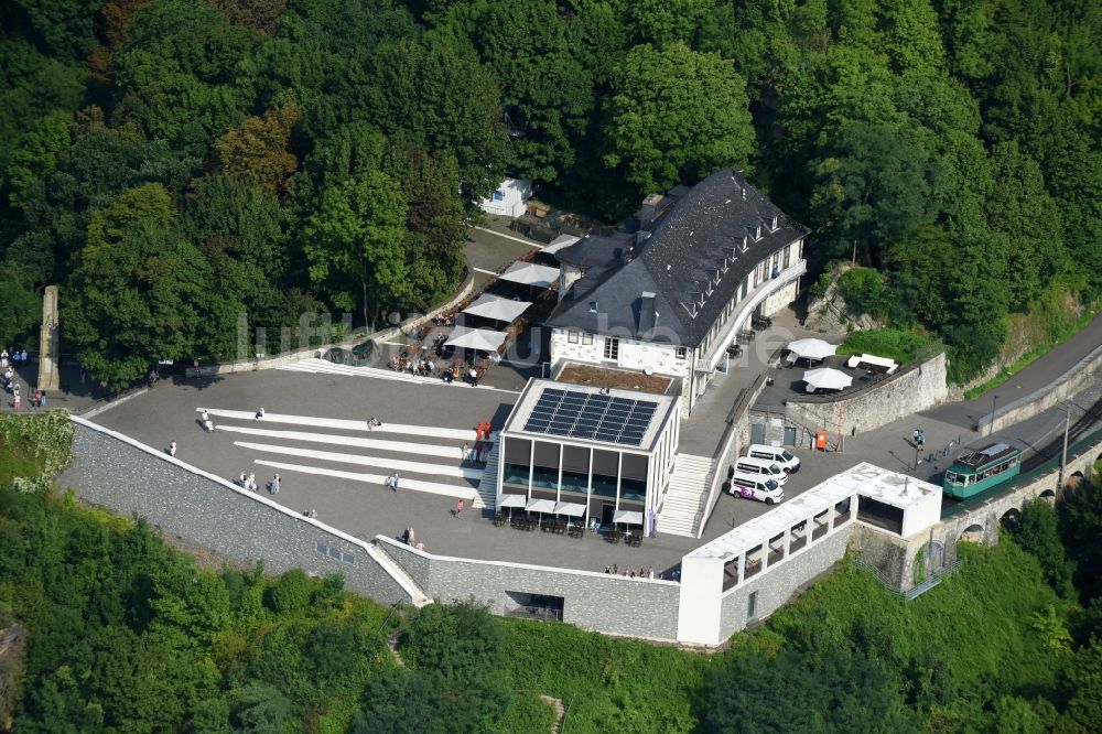 Luftbild Königswinter - Gebäude des Restaurant Drachenfels. Restaurant & Eventlocation in Königswinter im Bundesland Nordrhein-Westfalen, Deutschland