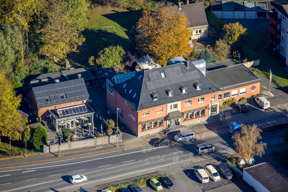 Hamm aus der Vogelperspektive: Gebäude des Restaurant Gasthof Hagedorn am Bockumer Weg in Hamm im Bundesland Nordrhein-Westfalen, Deutschland