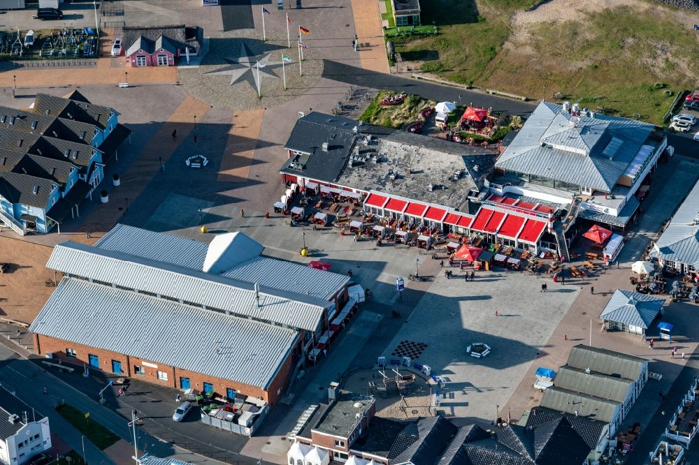 Luftbild List - Gebäude des Restaurant Gosch in List auf der Insel Sylt im Bundesland Schleswig-Holstein, Deutschland
