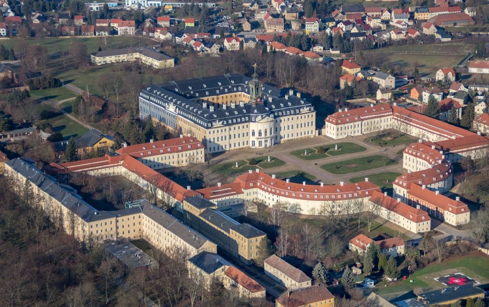 Luftbild Wermsdorf - Gebäude und Schlosspark des Schloß Hubertusburg Wermsdorf in Wermsdorf im Bundesland Sachsen