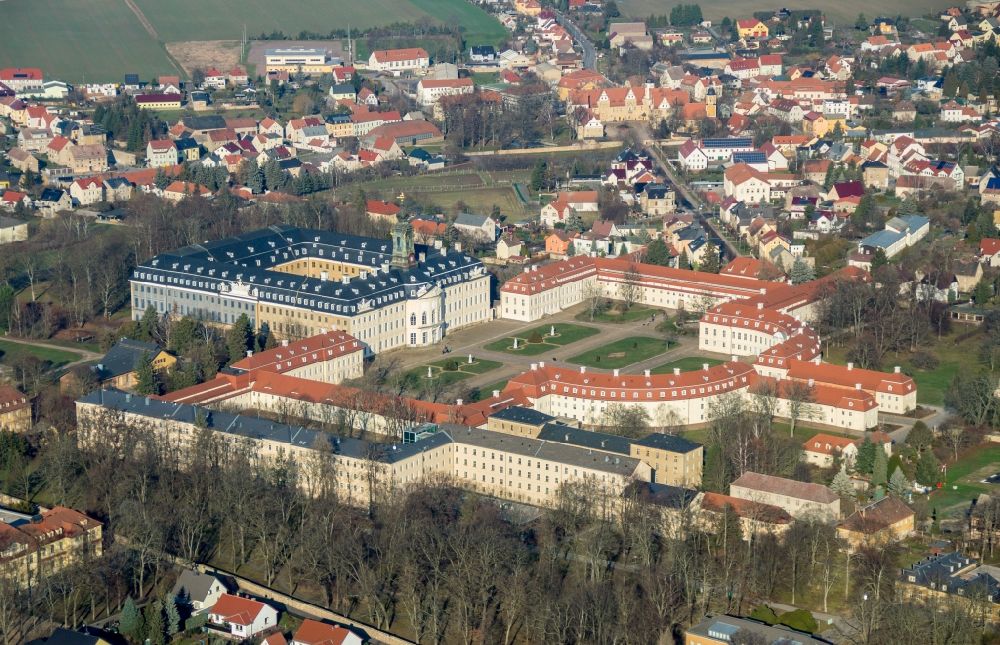 Luftbild Wermsdorf - Gebäude und Schlosspark des Schloß Hubertusburg Wermsdorf in Wermsdorf im Bundesland Sachsen